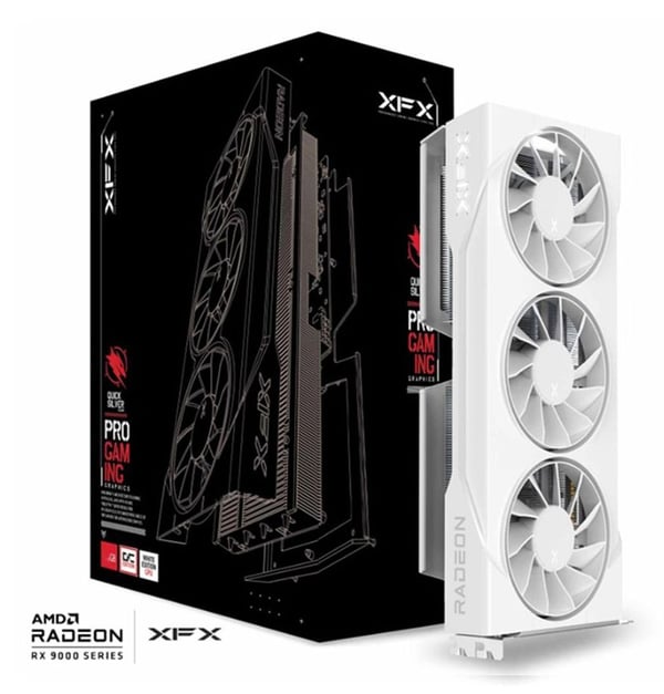 XFX RX 9060 XT Swift OC RX-96TS316W7 grafikkort 16 GB GDDR6, vit