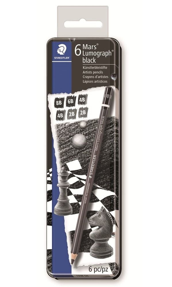 Blyant Staedtler Mars Lumograph 100B G6 ass. (6 stk.)