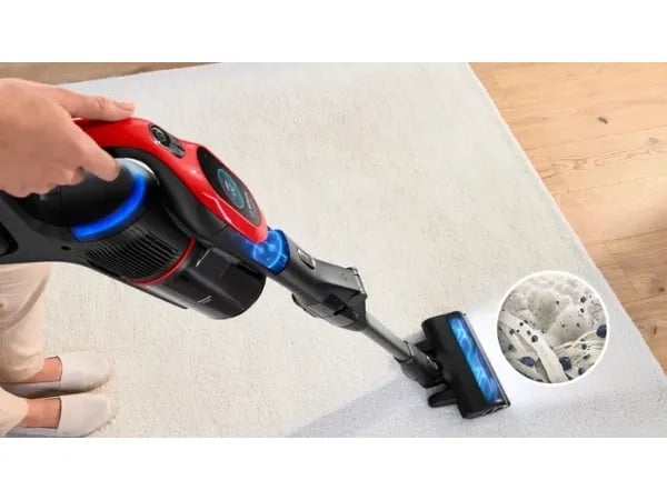 Bosch BCS1041PET, Sauvaimuri, Pussiton, musta, Punainen, 0,4 L, Kuiva, HEPA