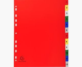 Exacompta 2512E, Flerfarget, Polypropylen (PP), A4