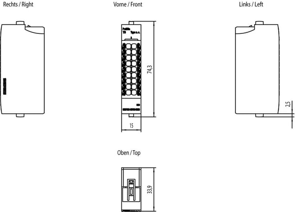 Siemens 6ES7193-6TP00-0TN0, 74 mm, 28 g, 81 mm, 42 mm, 22 mm