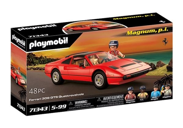 Playmobil 71343 Magnum p.i. Ferrari 308 GTS Quattrovalvole leksaksbil, 5 år, röd