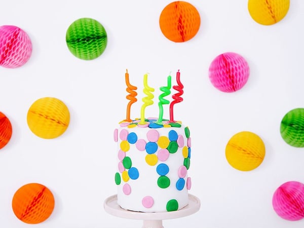 PartyDeco SCS-1-000, Stearinlys, Flerfarget, 4 stykker