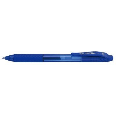 Pentel Energel X, Sisäänvedettävä geelikynä, Sininen, Sininen, Läpikuultava, Muovi, Kumi, Kumi, Molempikätinen