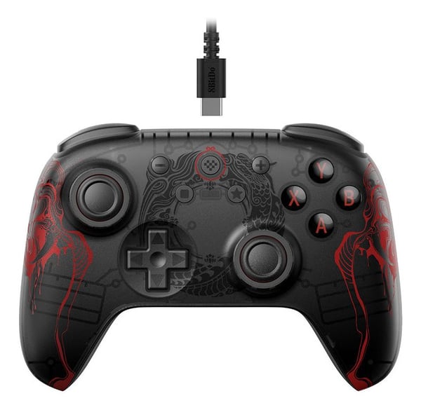 8Bitdo Ultimate 2C, Pad-ohjain, Android, PC, D-pad, Käyttötilapainike, Valintapainike, Käynnistyspainike, Turbopainike, Langallinen, USB, USB Type-C