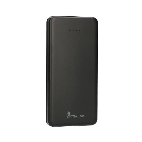 Extralink EPB-078B - Powerbank - 10000 mAh - 2,1 A - 2 utgångskontakter (USB) - svart