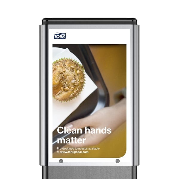 Topskilt Ad-a-Glance® til Tork gulvstander