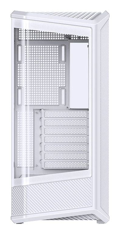 Jonsbo D400, Midi Tower, PC, Vit, Mini-ITX, micro ATX, ATX, Stål, Acrylonitrile Butadiene Styrene, Glas, Gaming