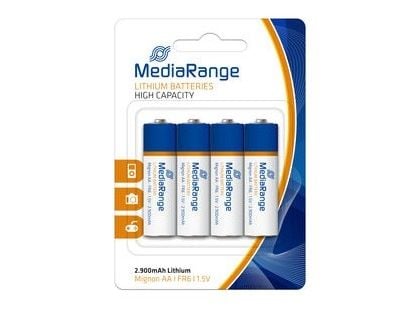 MediaRange MRBAT154, Engangsbatteri, AA, Lithium, 1,5 V, 4 stykker, 2900 mAh