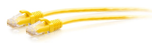 C2G 10ft (3m) Cat6a Snagless Unshielded (UTP) Slim Ethernet Network Patch Cable - Yellow - Koblingskabel - RJ-45 (hann) til RJ-45 (hann) - 3 m - 4....