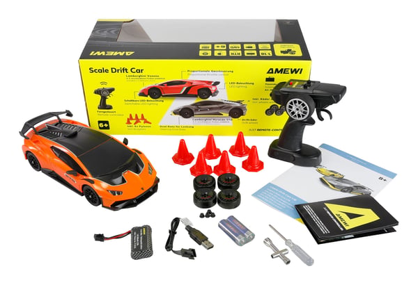 Amewi Huracan STO, Driftausauto, 1:18, 6 vuosi/vuosia, 500 mAh, 392 g