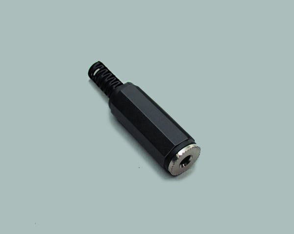 BKL Electronic 1108017 Jackplugg 3,5 mm Anslutning, rak Polantal: 4 Stereo Svart 1 st