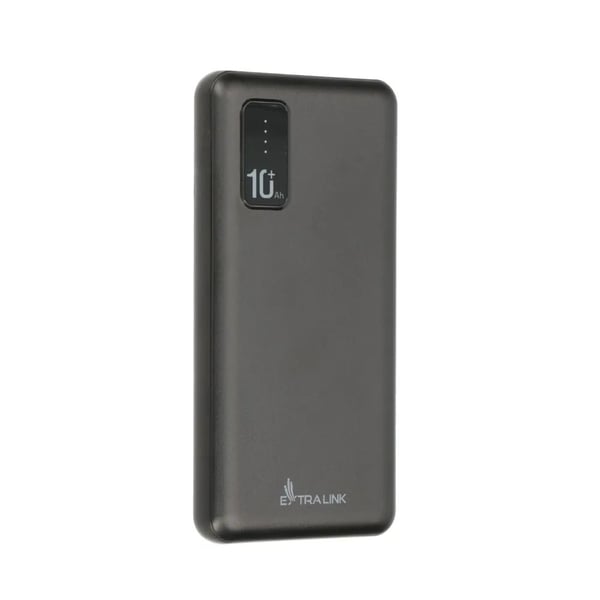 Extralink EPB-098B - Powerbank - 10000 mAh - 2,1 A - 2 utgångskontakter (USB) - svart