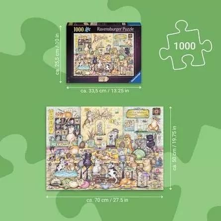 Ravensburger Crazy Cats, 1000 kpl, Taide, 14 vuosi/vuosia