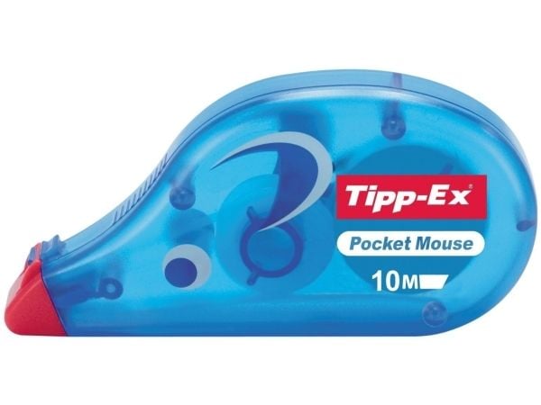 Tipp-Ex Pocket Mouse - Retterulle - 4.2 mm x 10 m - transparent blå