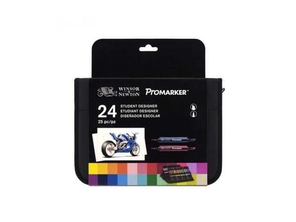 Winsor & Newton 884955043295, 24 stykker, Blå, Burgunder, Grønn, Khaki, Limefarget, Oransje, Rosa, Rød, Turkis, Assortert, Sort, Berry Red, Burgund...