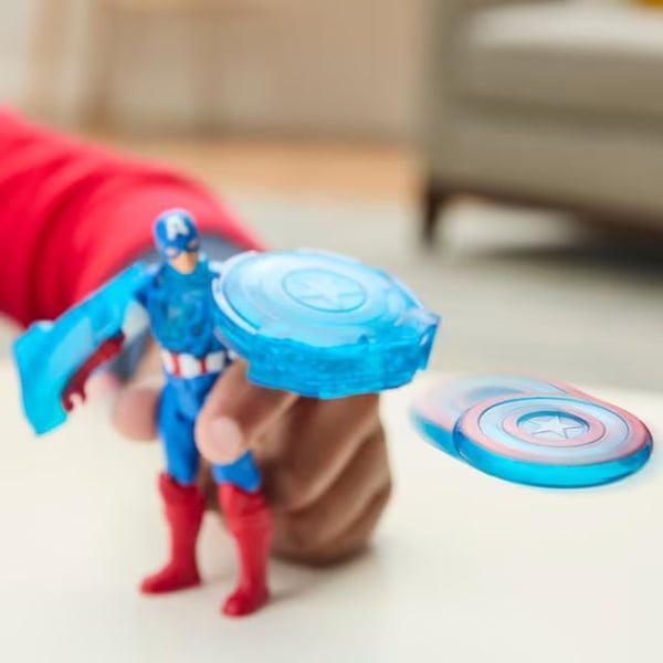 Marvel Avengers Epic World of Action Captain America Shield-Shot Cycle, moottoripyörä, 4 vuosi/vuosia, Muovi, Sininen, Punainen