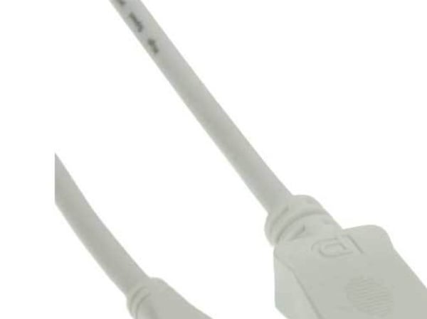InLine 17131, 1 m, mini DisplayPort, DisplayPort, Hvit, Hankjønn/hankjønn, 48 g