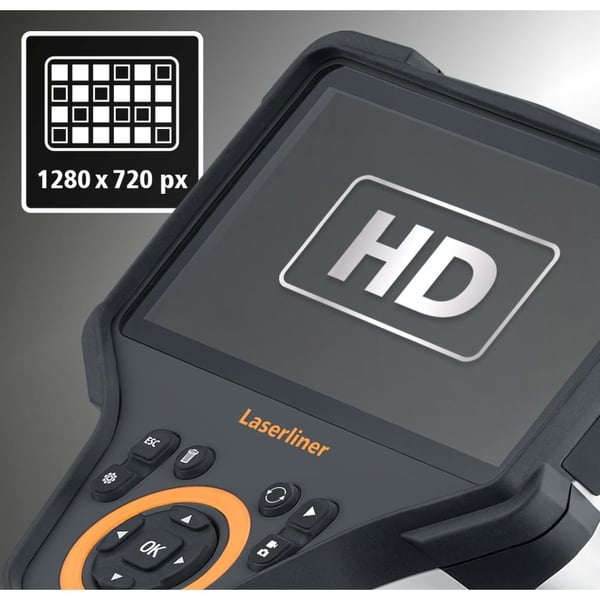 Laserliner VideoFlex HD Duo, 1280 x 720 pikseliä, 12,7 cm (5"), 7,9 mm, Joustava ja totteleva anturi, Musta, 2 mm