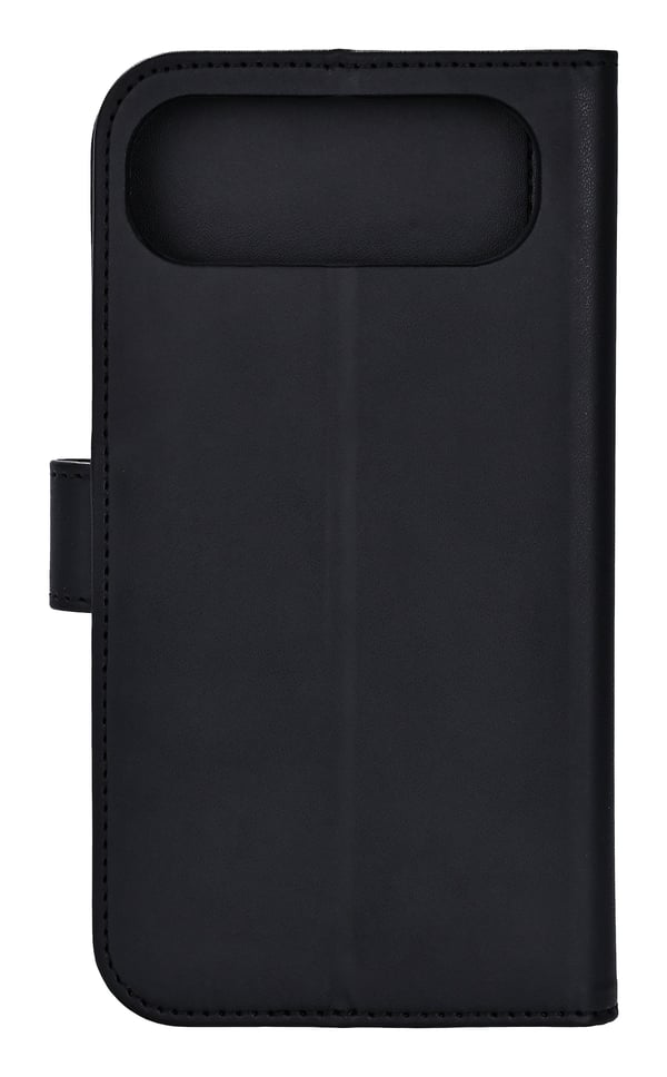 DELTACO MCASE-WIPN17AIR - Lommebok for mobiltelefon - med stativfunksjon - veganlær - svart - for Apple iPhone Air