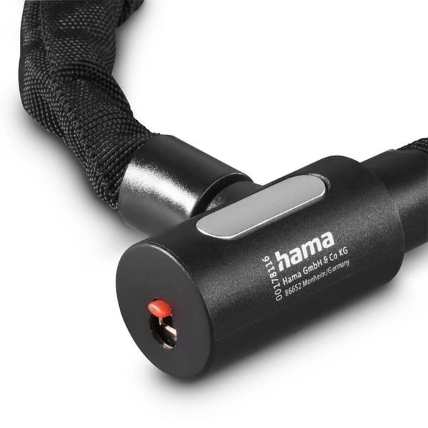 Hama 00178138, Kjedelås, Svart, Plast, Stål, Nøkkel, 1200 mm, 825 g
