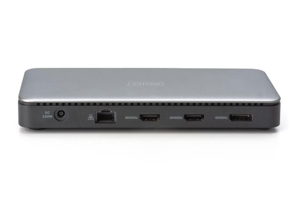 DIGITUS - Dokkingstasjon - USB-C - 2 x HDMI, DP - 1GbE - 150 watt