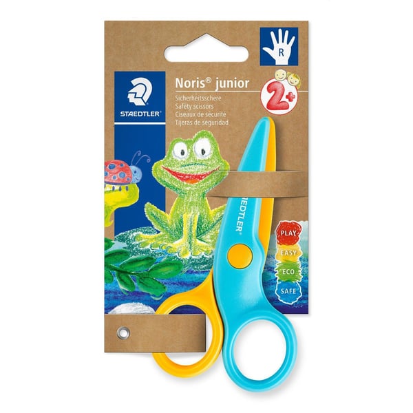 Staedtler Noris Junior, Barn, Rakt snitt, Single, Blå, Gul, Metall, Högerhänt
