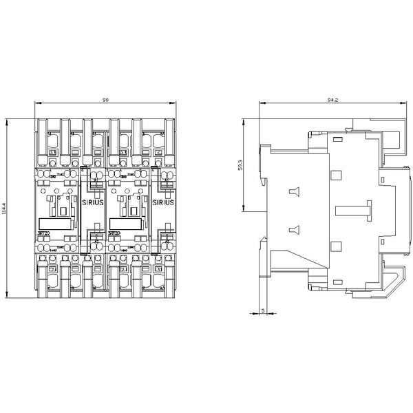 Siemens 3RA2326-8XB30-2AG2 Kääntymissuojausyhdistelmä 3 x katkaisija 690 V/AC 22 A 1 kpl 1 kpl