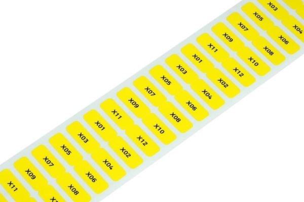Wago självhäftande etiketter i polyester 15x9 mm gul 210-806/000-002
