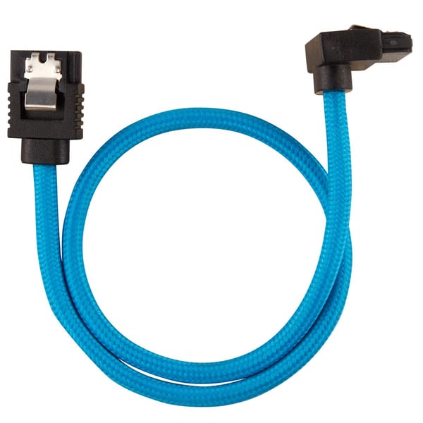 CORSAIR - SATA-kabel - Serial ATA 150/300/600 - SATA (hane) rak, låst till SATA (hane) högervinklad - 30 cm - blå (paket om 2)
