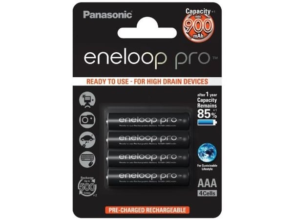 Panasonic eneloop pro BK-4HCDE/4BE - Batteri 4 x AAA - (uppladdningsbart) - 930 mAh