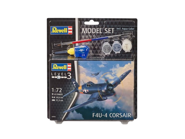 Revell 63955 - Mallisarja F4U-4 Corsair mittakaavassa 1:72, Pienoismallisarja, Tarvikkeet, 120 År