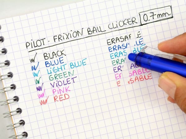 Pilot FriXion Clicker 0,7 mm Set-2-Go med 4 st. ass. färger