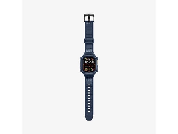 Spigen Rugged Armor Pro – handledsväska för smartwatch – robust – termoplastisk polyuretan (TPU) – marinblå – för Apple Watch Ultra (49 mm), Ultra ...