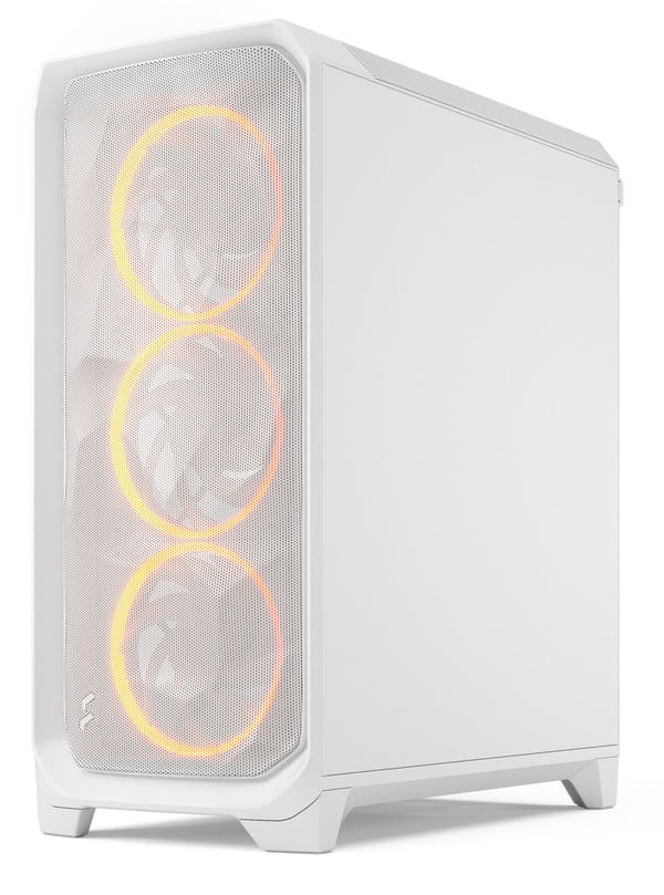 Fractal Design Meshify 3 RGB - Tower - utökad ATX - ingen strömförsörjning (ATX) - vit TG genomskinlig ton - USB/ljud