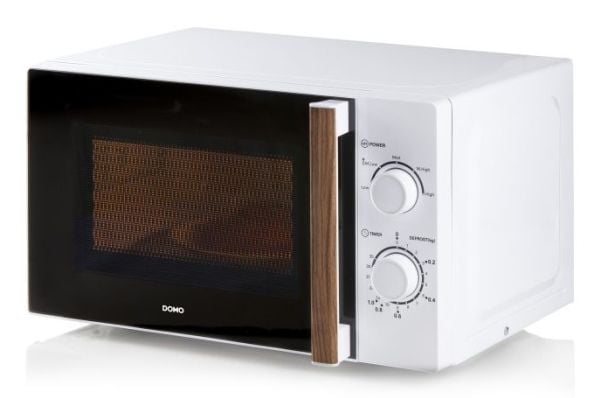 Domo DO2720, Bänkdiskmaskin, Enbart mikrovågsugn, 200 l, 700 W, Rotations-, Vit, Trä