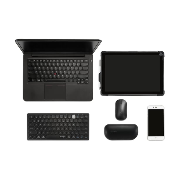 Kensington monilaitteinen Dual langaton näppäimistö, Langaton, RF Wireless + Bluetooth, Musta