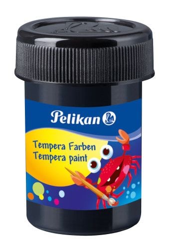 Pelikan Tempera, Musta, Sininen, Vihreä, Vaaleanpunainen, Valkoinen, Keltainen, Nestemäinen, 25 ml, 6 kpl