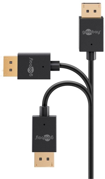 Goobay 77443, 2 m, DisplayPort, DisplayPort, Hankjønn, Hankjønn, 7680 x 4320 piksler
