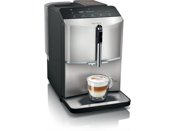Siemens EQ.300 TF303E07 - Automatisk kaffemaskin med melkeskummer - 15 bar - inox sølvmetallisk/svart