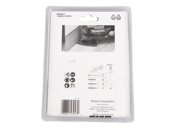Makita B-66575, Kiillotustyyny, Puu, Musta, Ruskea, 116 mm, 1 kpl