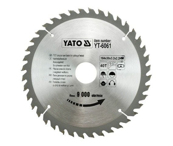 YATO WIDI SIRKELSAG 184x30mm 40-TANN 6061
