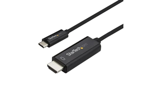 Startech 1m USB-C till HDMI-kabel - 4K vid 60Hz - Svart - Adapterkabel - USB-C hane till HDMI hane - 1 m - svart - 4K60Hz (3840 x 2160) stöd - för ...