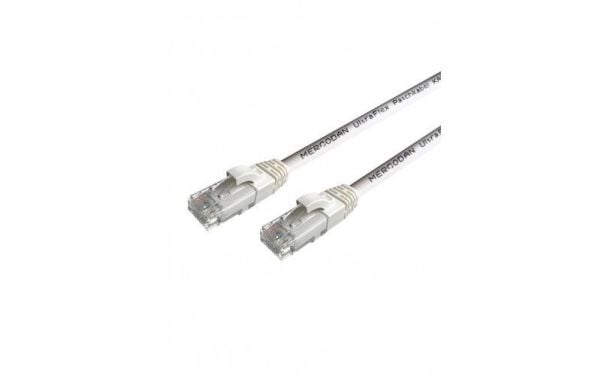 Mercodan UltraFlex Patchcord CAT6 UTP, 10m, Hvit, LSZH Halogenfri, AWG26, kobber, FLUKE testet, 10 m, Cat6, U/UTP (UTP), RJ-45, RJ-45