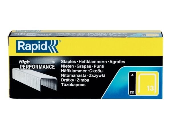 Rapid - Klamrar - No. 13 - 4 mm - galvaniserat stål - paket med 5000 - för HANDY R19E; PRO R23E