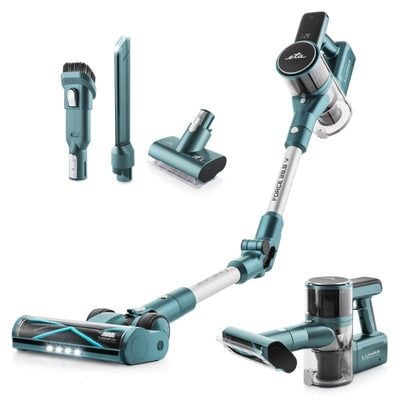 ETA Lunar 4238 90000 - Støvsuger - pinne/håndholdt (2-i-1) - uten pose - 400 W - uten kabel - blå/grønn - 1 batteri
