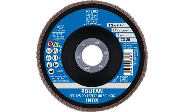PFERD 67712580, 2,22 cm, 12,5 cm, 12200 kierrosta minuutissa, 80 g, 10 kpl