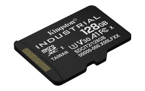 Kingston Industrial - Flashminnekort (SD-adapter inkludert) - 128 GB - A1 / Video Class V30 / UHS-I U3 / Class10 - microSDXC UHS-I