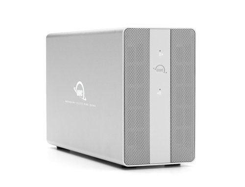 OWC Mercury Elite Pro Dual, HDD-/SSD-kotelo, 2.5/3.5", SATA, 10 Gbit/s, USB-liitettävyys, Hopea