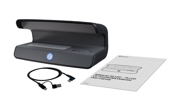 Safescan 131-0723, Flera valutor, Ultraviolett (UV), Svart, 3 lamp(or), LED UV, CE